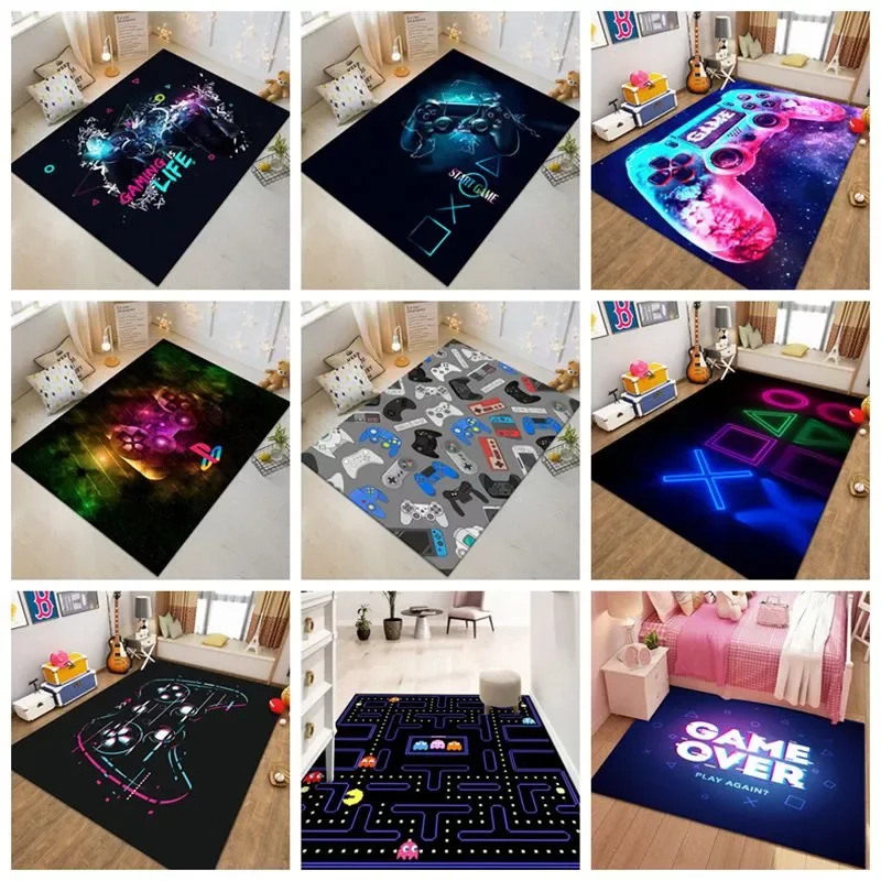 3D Animal Print Polyester Modern Rectangle Game Console Buttons Rug Gamer Doormat Door Floor Mat Eaby Playstation Pc Carpet