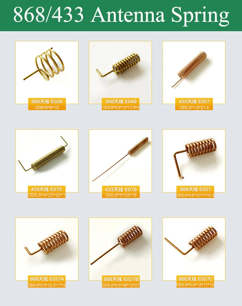 Antenna Spring 433MHZ 868MHz 2.4GHz 5G 315MHz GSM Custom Beryllium Copper Coil Compression Spiral  For Remote Control Toys