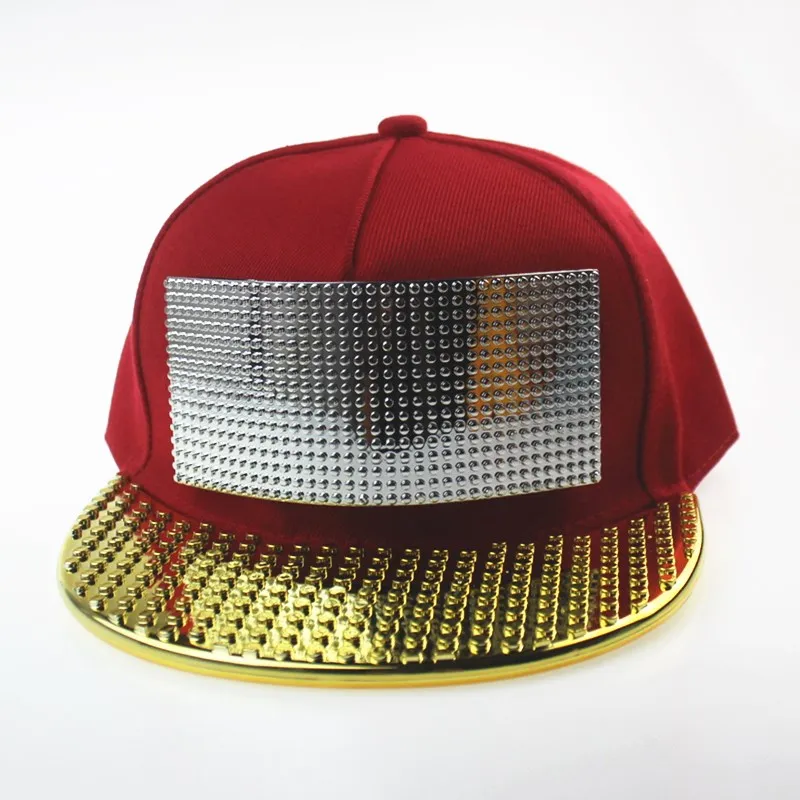 Custom personality puzzle DIY hats building bricks blocks snapback cap children adult hip hop baseball sports caps