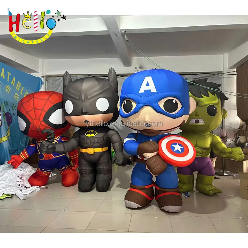 Parade Performance Inflatable Walking Cartoon Charater Costume Inflatable Hero Costume