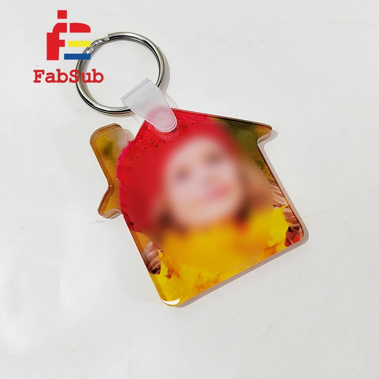 Multi Shape Acrylic Sublimation keychain Blank Key Chain Square Heart Round Bone Sublimation Keychains