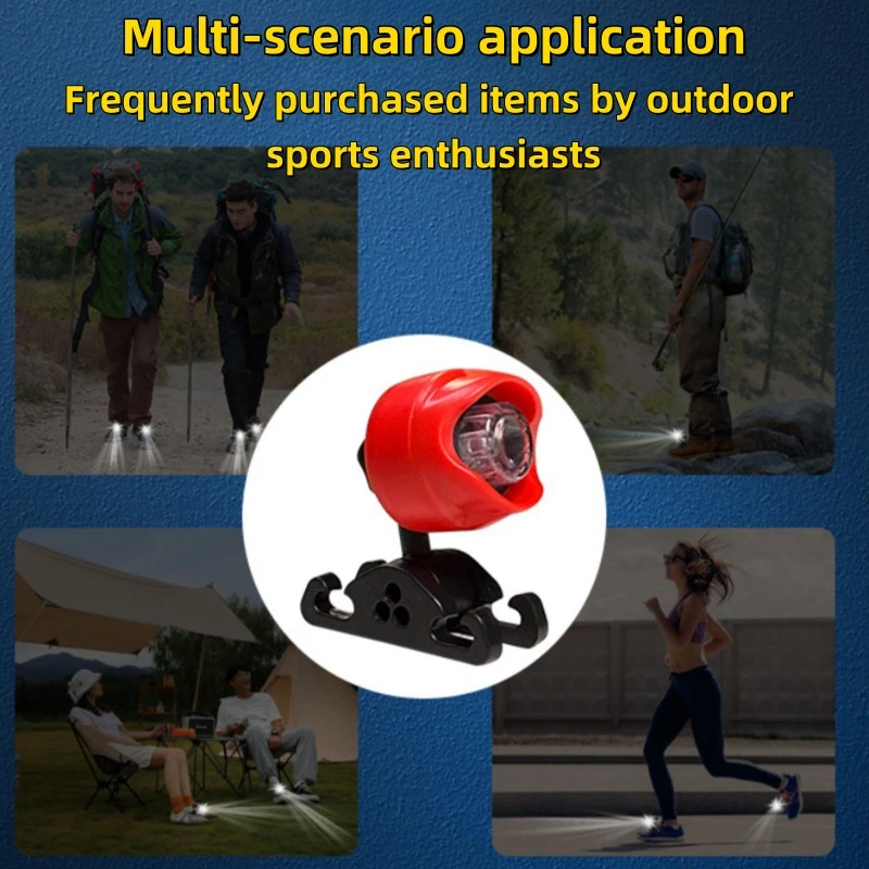 Rts Shoes Taillight Mini Crocs Shoes Headlights Charms Flashlight clog charms Headlights for Waterproof spot hiking and camping