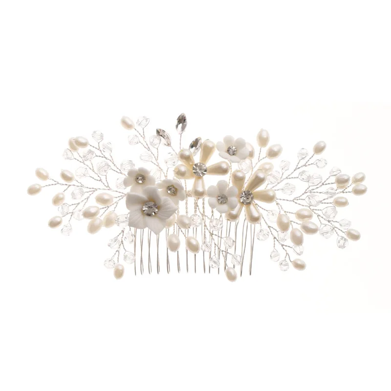 Little Girls Princess Pearl Headband Wedding Headband Crystal Bridal Kids Hair Accessories Wholesale