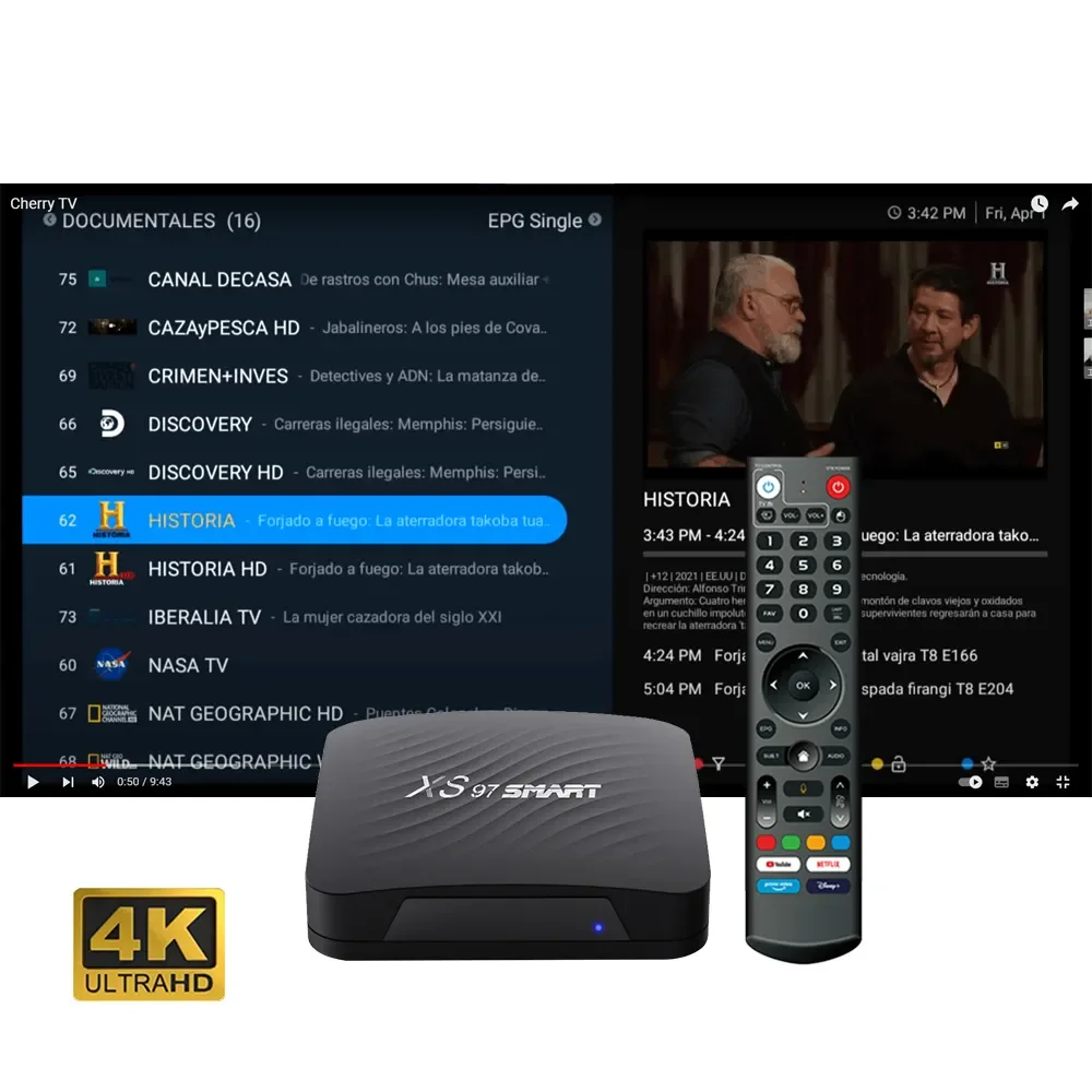 Wholesale Private Label Amologic S905Y4 XS97 SMART   Voice Control 4K*2K 60Fps Android Tv Box best streaming device