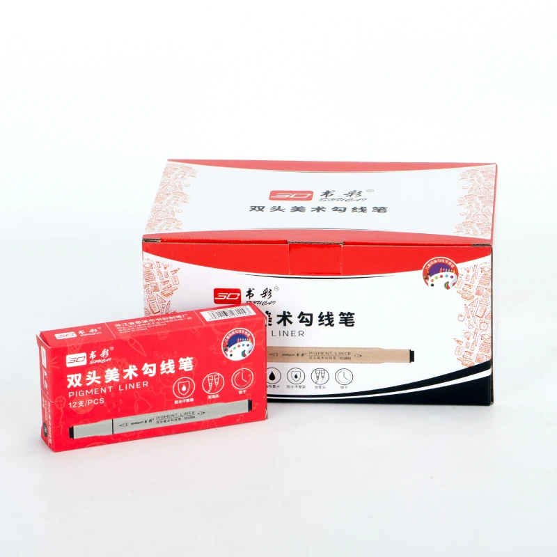 0,5 мм Двойные наконечники тонкая линия эскиз кисть для рисования маркер авторучка с тонкой разлагаемой линией