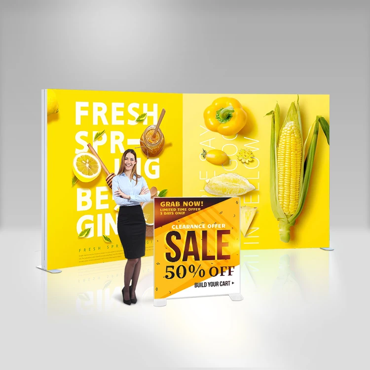 120mm Advertising Lightbox Backlit Back Wall Led Light Box Displays Mobile Exhibition Stand LED roll up