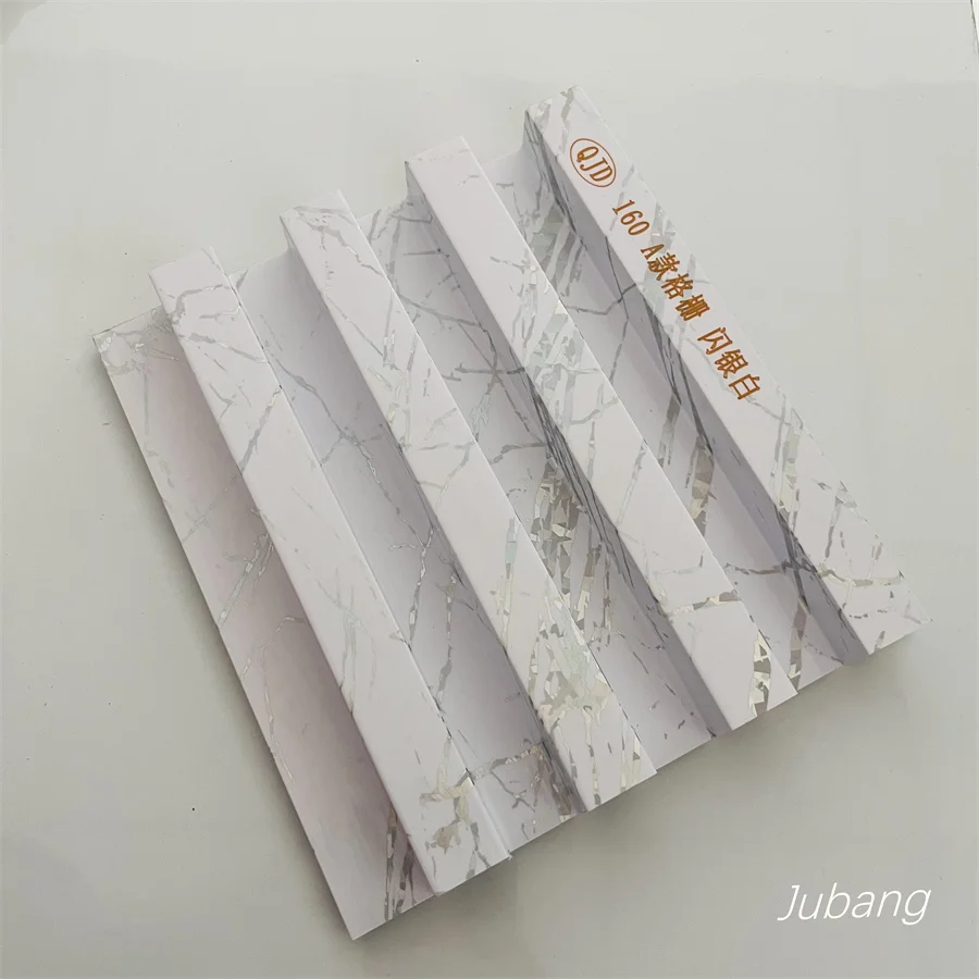 New Style Eco-friendly Interior Covering Fluted PVC Slatted Wall Panels 3D WPC Building Decorative Materials Wall Panel