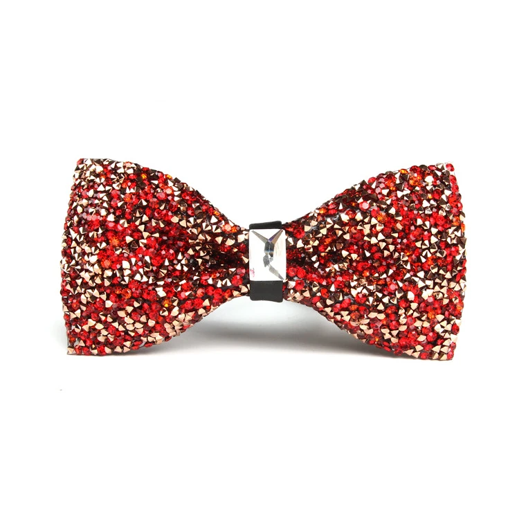 Men Fashion Wedding Party Accessories Neckwear Banquet Male Bow Tie Suit Accessories Luxury Diamond Crystal Gem Bow ties
