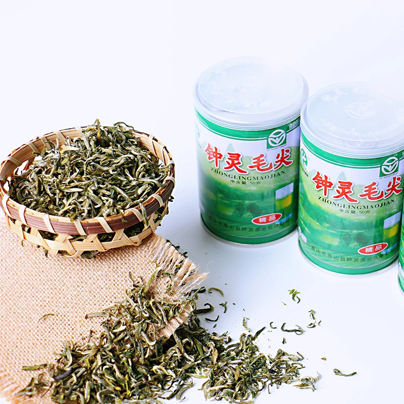 
 Рекламный высококачественный чай Zhong Ling Maojian 50 г * 4, упаковка зеленого чая маття  