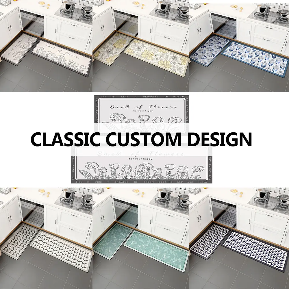Custom Design Brand Logo Welcome Mats Floor Bath Outdoor Kitchen Rubber Entrance Mat Carpets and Rugs Area