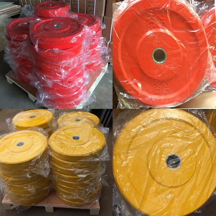
Colorful Natural Rubber Weight Plates over 7000 Dropping Times Bumper Plates 