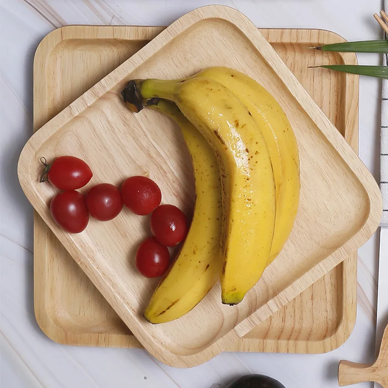 Bread Tray Fruit Plate Export Wooden Tableware Serving Bowls And Platters Handmade Wood Trays