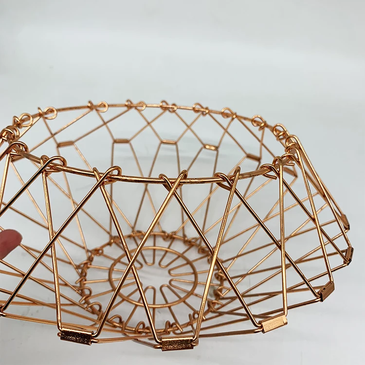 Adjustable Free Style Egg Food Fruit Metal Storage Basket Metal Fruit Basket