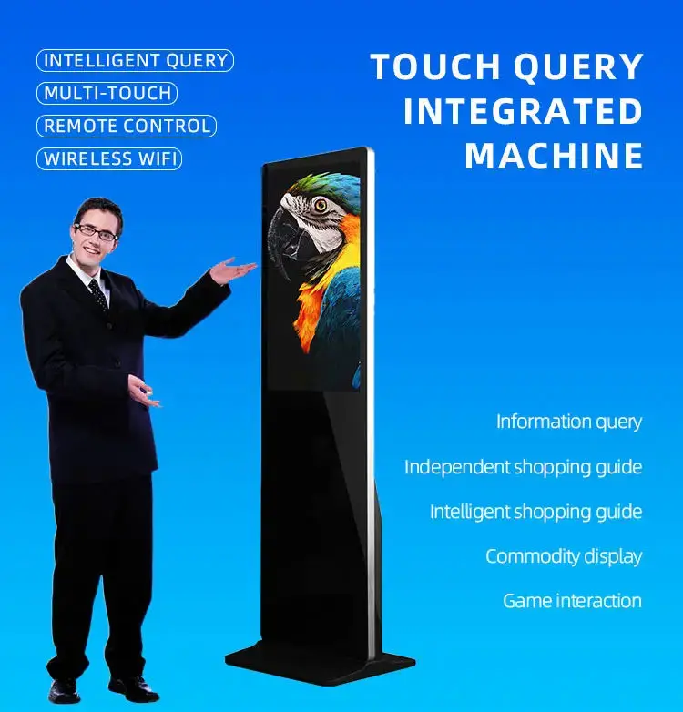 Floor Standing Interactive Touch Totem Display Digital Signage Kiosk Indoor 4k Monitor Advertising Player Lcd Screen