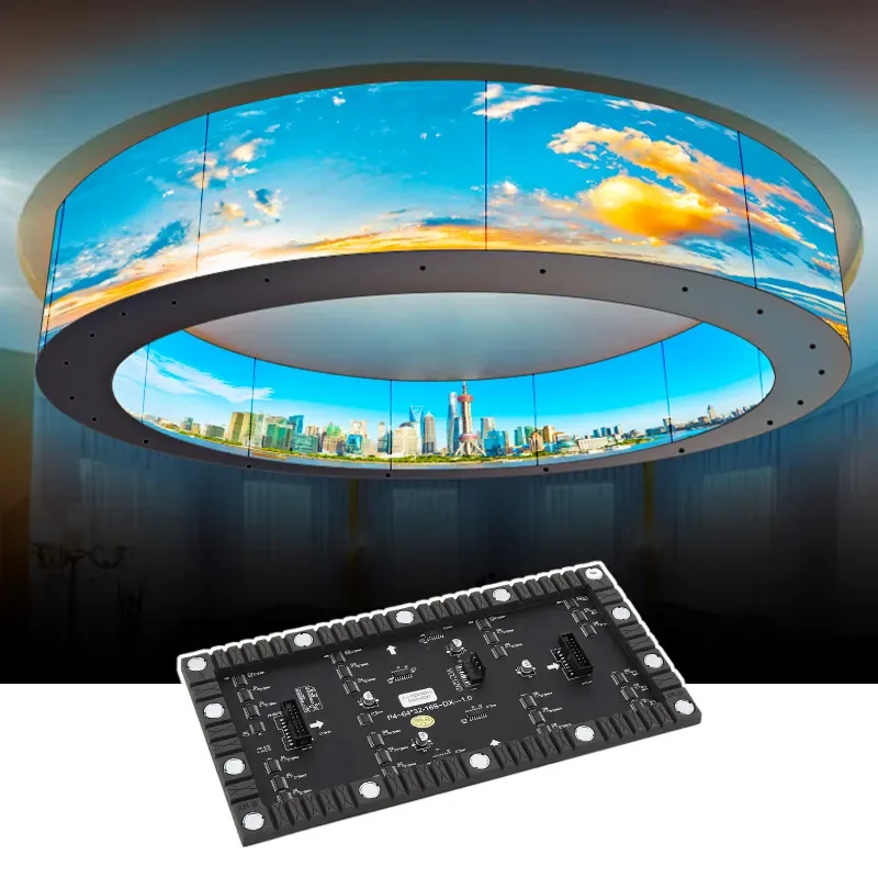 ARESLED Good Quality Factory Price P1.5 P1.8 P2 P2.5 P3 P4 Flexible Soft Led Display Advertising with Ce Front Magnet