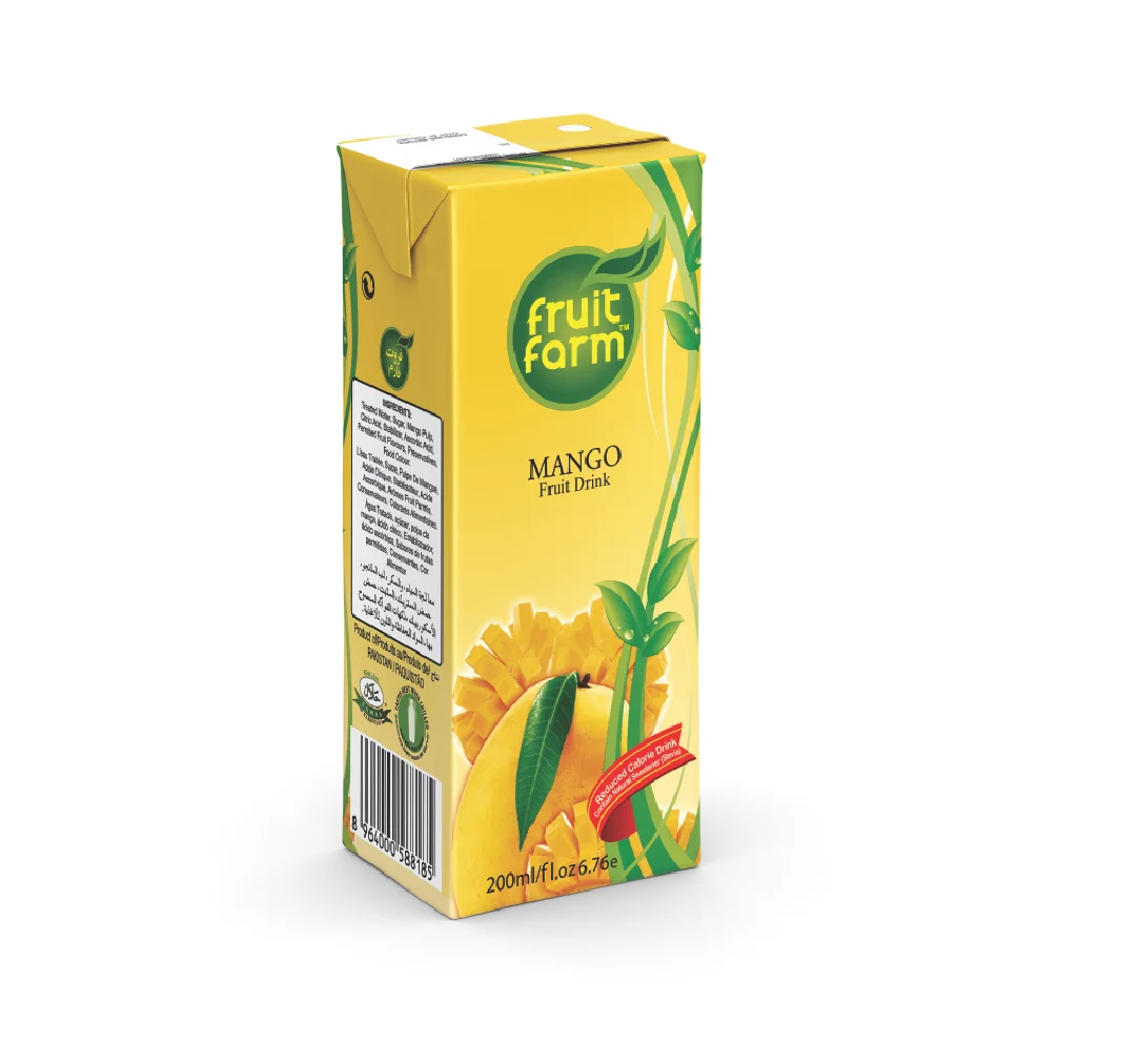 Высококачественный напиток из манго с настоящей целлюлозой 24x200 мл, Высококачественная упаковка
