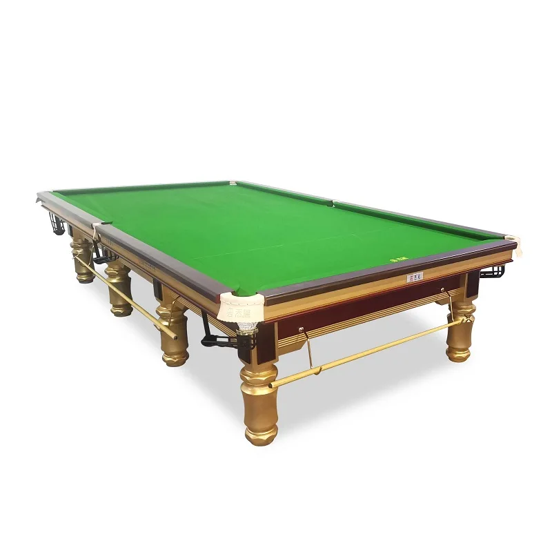 [Han-S Golden Leg] International standard size snooker table 12 ft superior quality billiard table green slate snooker table
