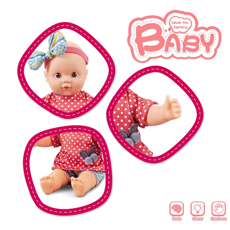 High quality household toys 12 inch cotton enamelled doll out bath accessories