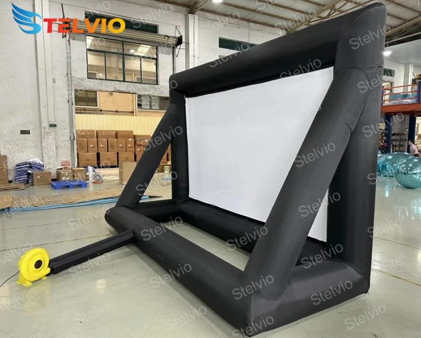 Wholesale 16FT Inflatable Movie Screen Customize Giant Moveable Screen TV Cinema For Outdoor Backyard Party Events