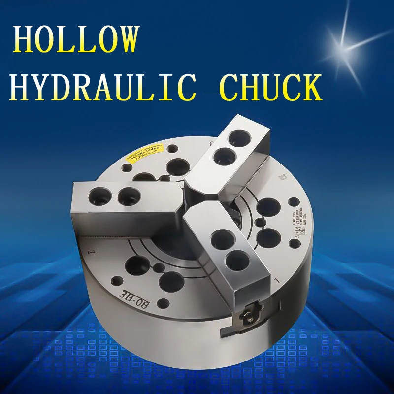 
Hydraulic chuck solid hollow power CNC three-jaw hydraulic chuck 4-12 inch 6 inch 8 inch 10 inch 