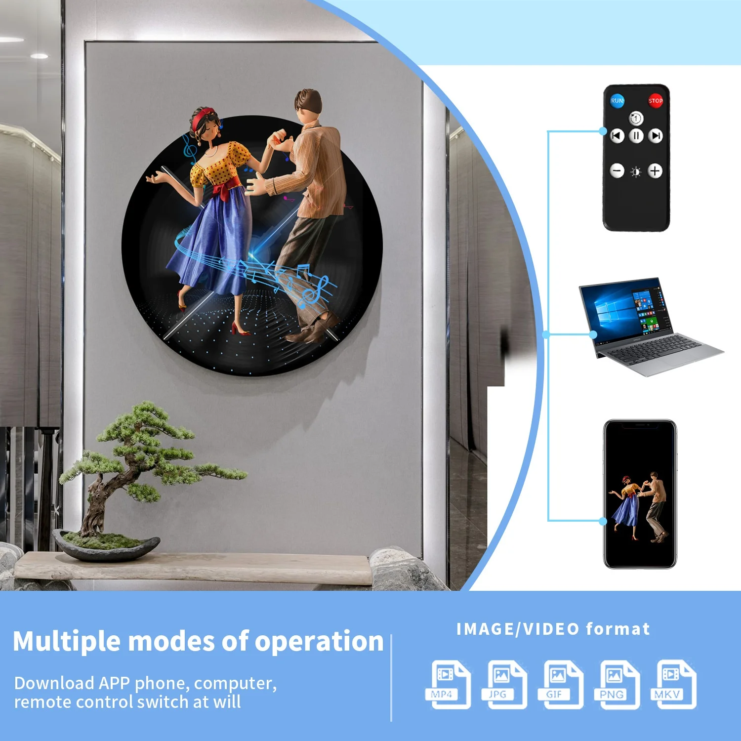 80cm Android OS Advertising Display 3D Hologram Fan Display Holographic Projector 3D Hologram Fan