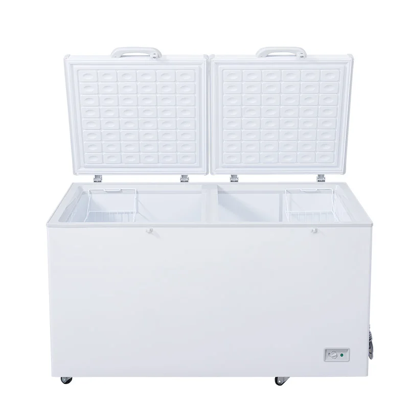 Supermarket Refrigerator and freezer Commercial Ice Cream Double door chest deep fridge Freezer