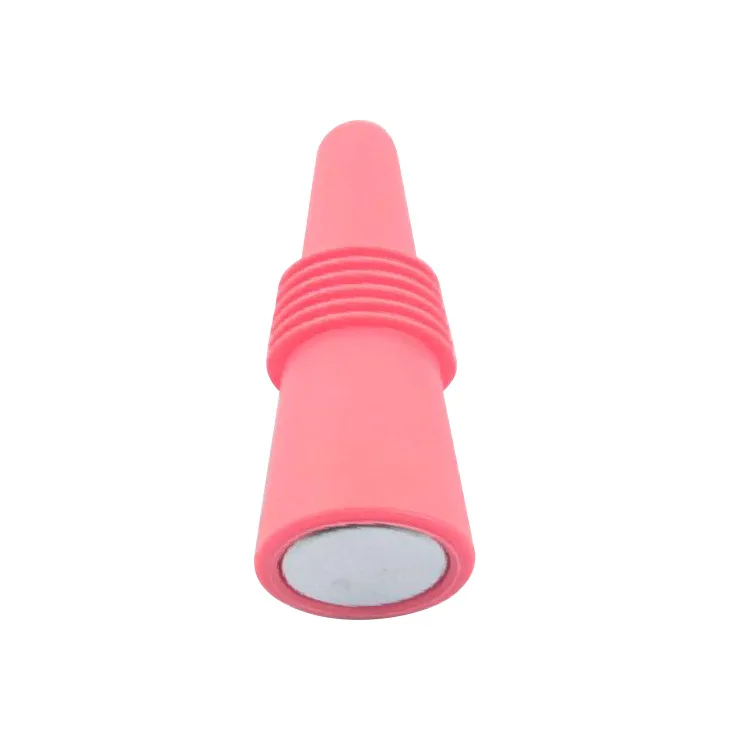 Wholesale Custom Creative  Red Blue Silicone Disposable  Corporate Party Art Exhibition Red Wine Cork Bottle Wine Stopper