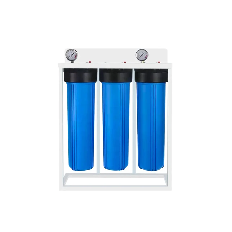 20 inch big blue water filter housing three stage water filtration system with Pressure gauge