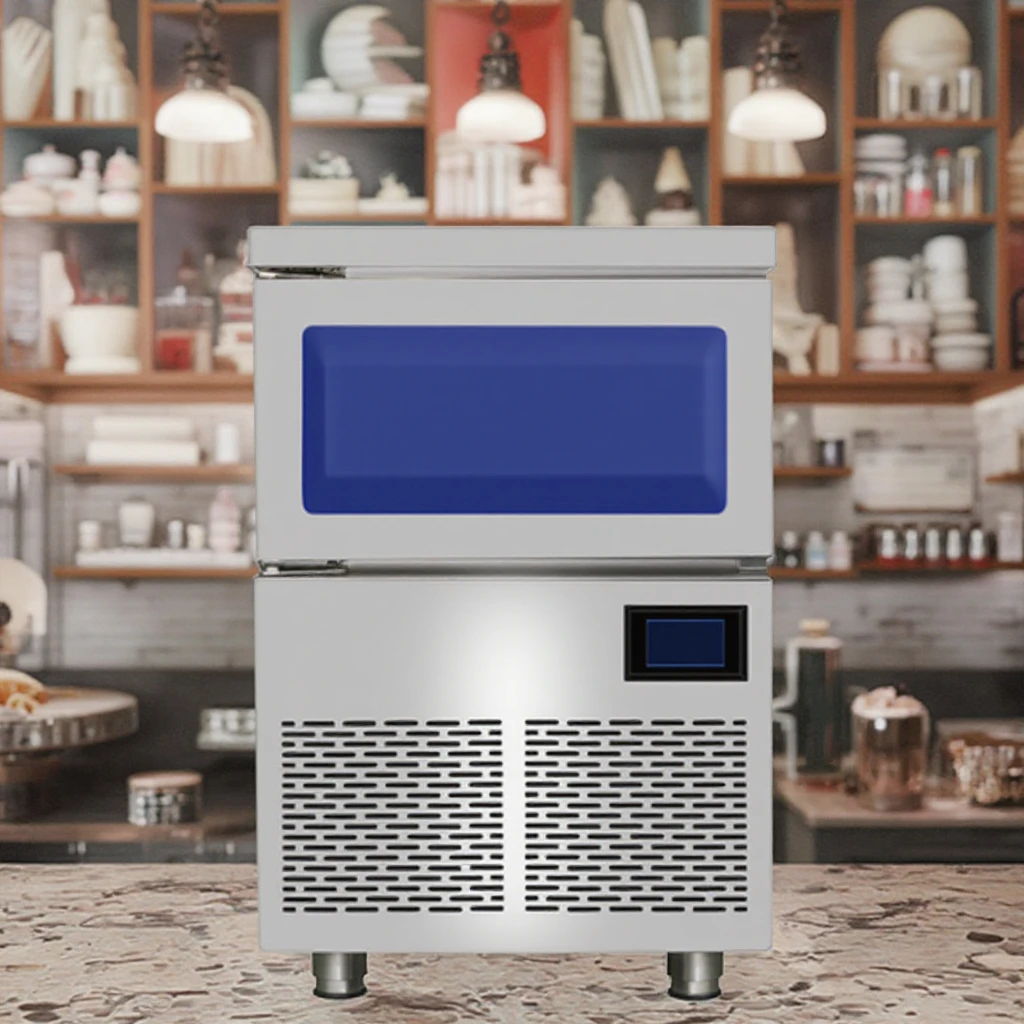 400W Cube Ice Machine 500KG/24H Productivity for Home & Industrial Use 220V with 20KG Storage Capacity for Ice Cream