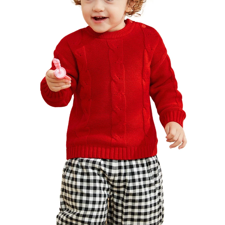 
Winter new product baby girls boys warm knitted pullover sweater  (1600183381334)