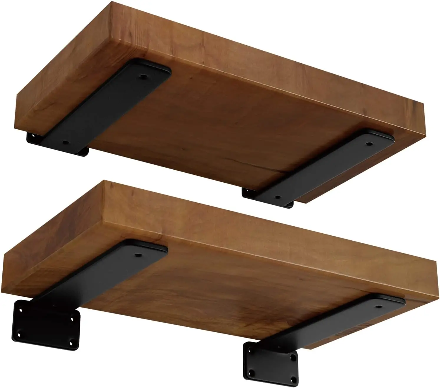 Heavy Duty Iron Industrial Black Float Shelf Bracket Hardware Metal Supports Hidden L Brackets For Shelves