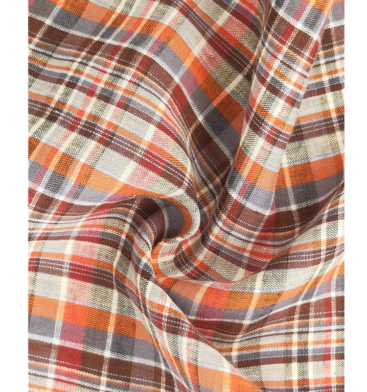 
Wholesale 100% Linen Fabric For Clothing Colorful Plaid Pure Linen Fabric 