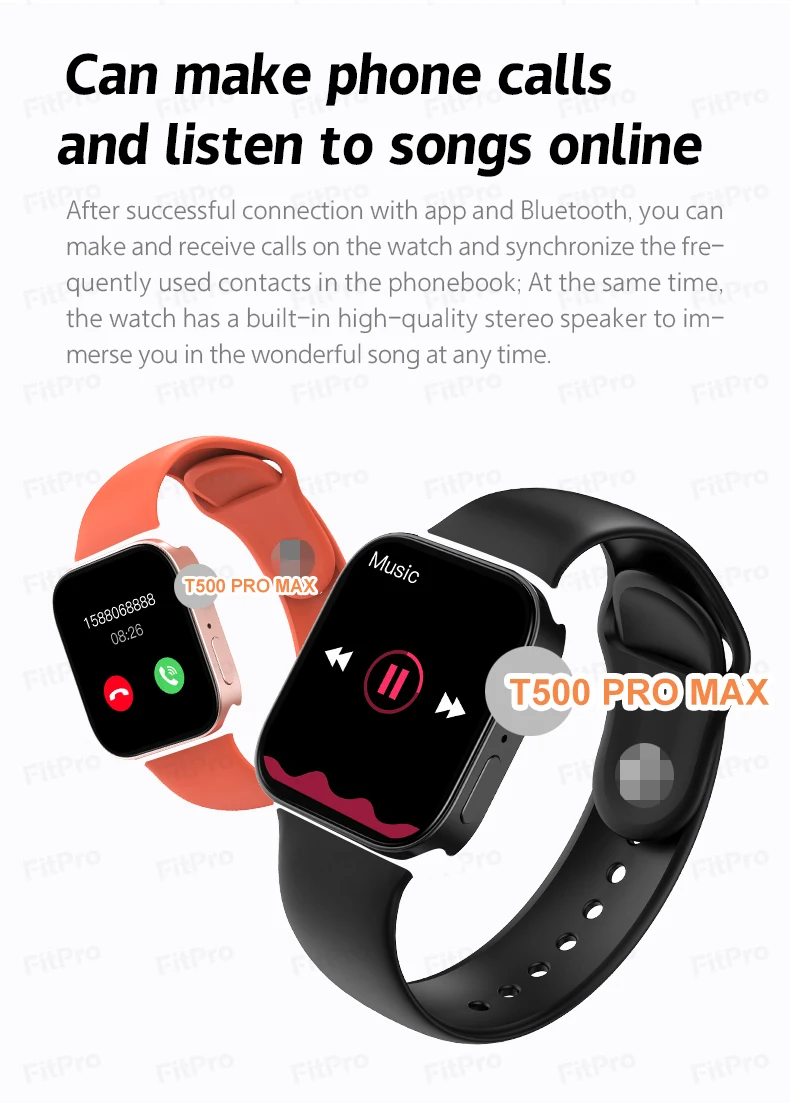 Series 7 Android IOS Smartwatch T500+pro Mobile Watch  T500 Pro Smart Watch T500  Reloj Inteligente Smart Watches