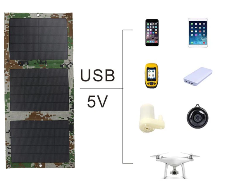 100W Foldable Dual USB Solar Panel 5V Folding Waterproof Solar Panel Charger Mobile Power Battery Charger With 4 in 1 Cable