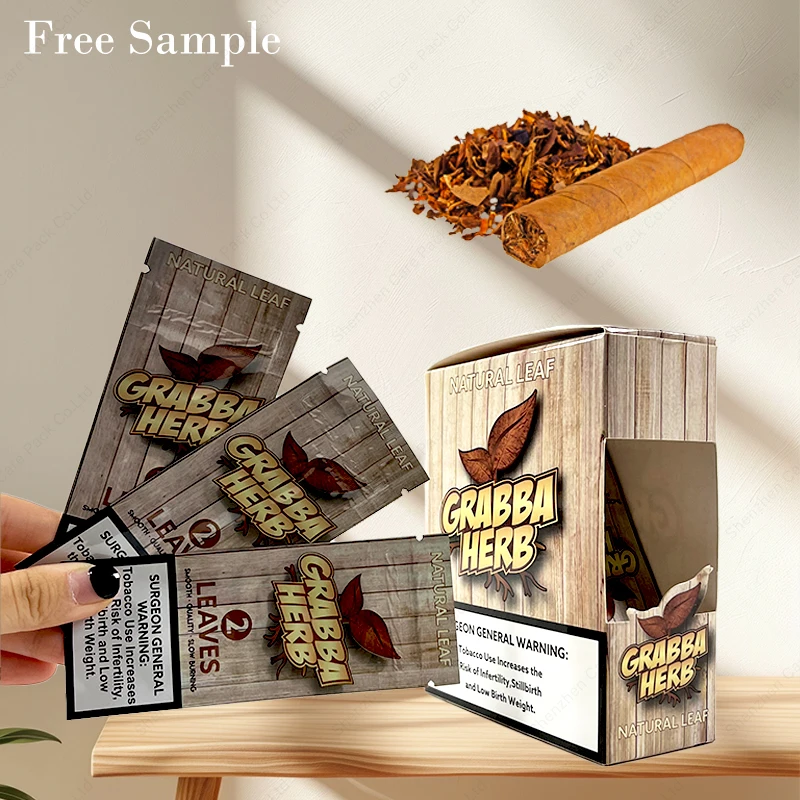 Aluminum Foil Tobacco Loose Leaf Wraps For Rolling Tips Bag Paper Packaging Cigar Display Boxes