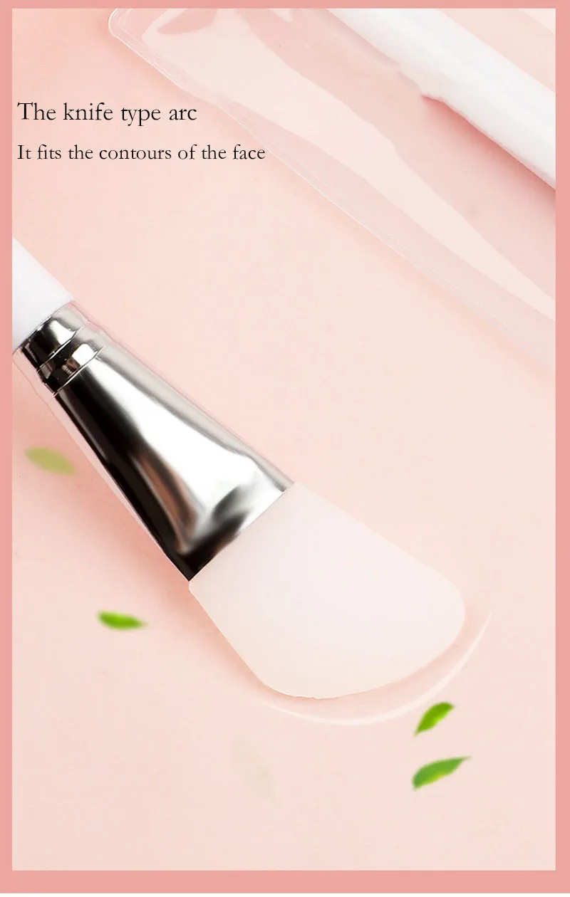 Silica gel mask brush makeup brush soft head mud film knife shape beauty makeup DIY mask brush