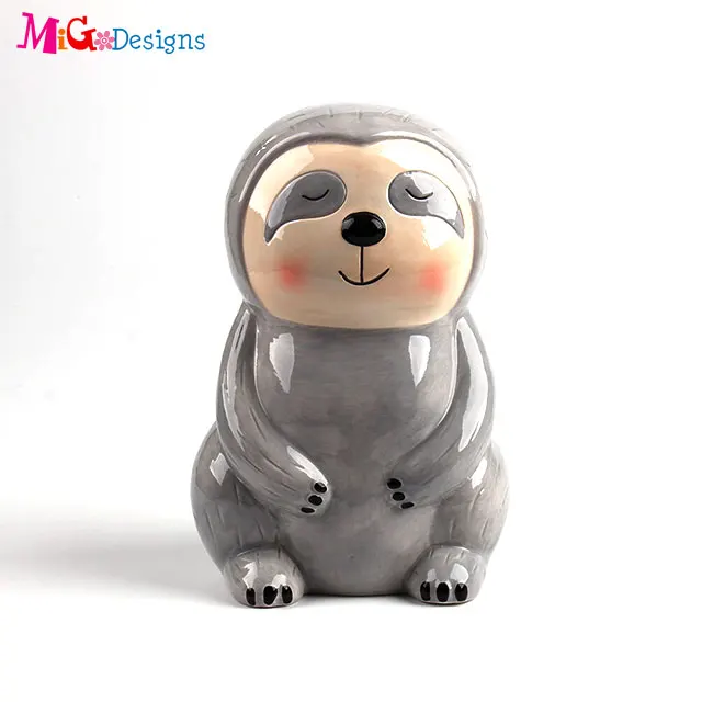 
wholesale cute ceramic cupcake design penguin pikachu rabbit coin piggy Bank 