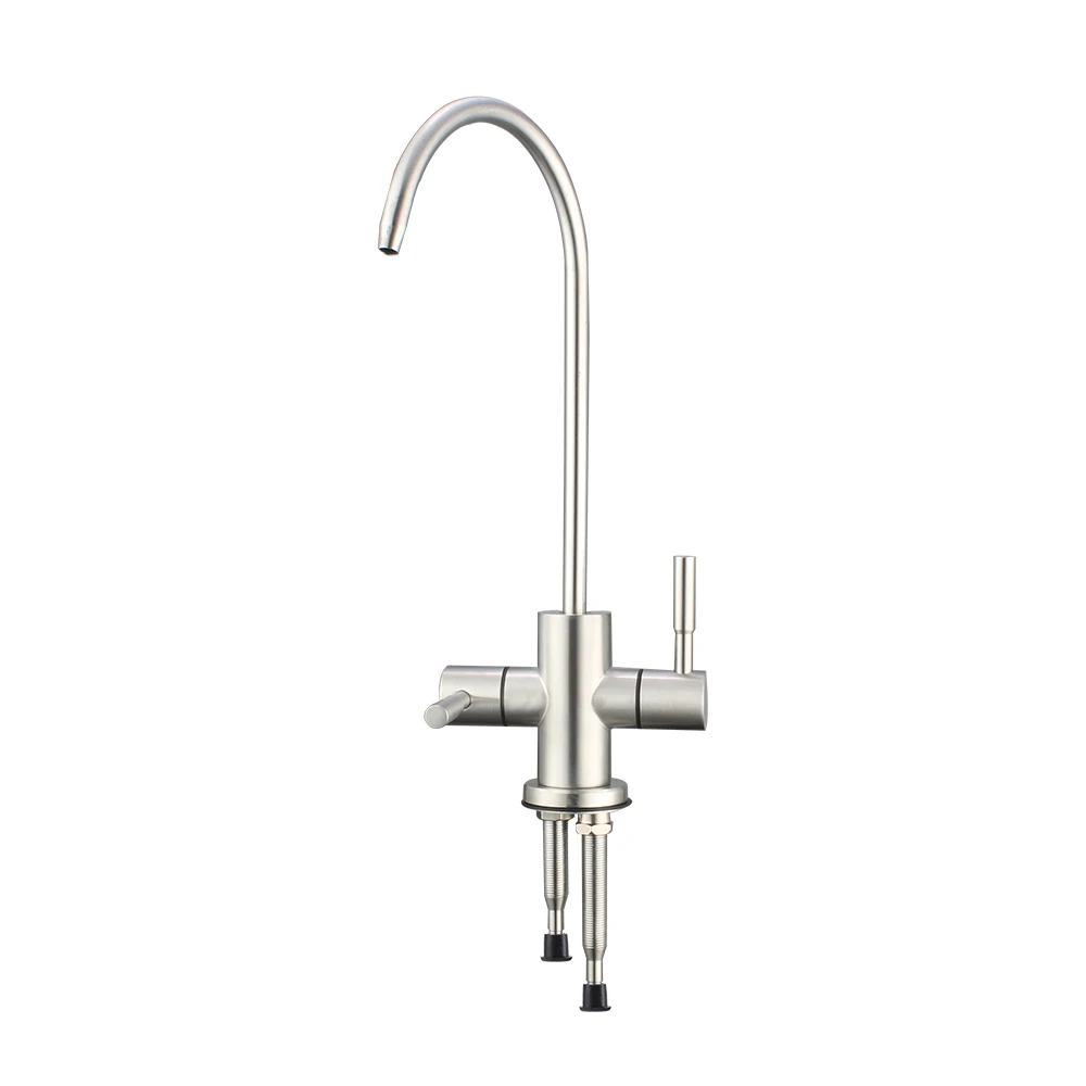 Water Outlet 304 Stainless Steel Dual Handle Kitchen Cold Water Faucet