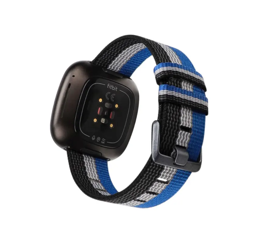 Холщовый нейлоновый ремешок для наручных часов Fitbit Versa 3 быстросъемный плетеный браслет умных Sense