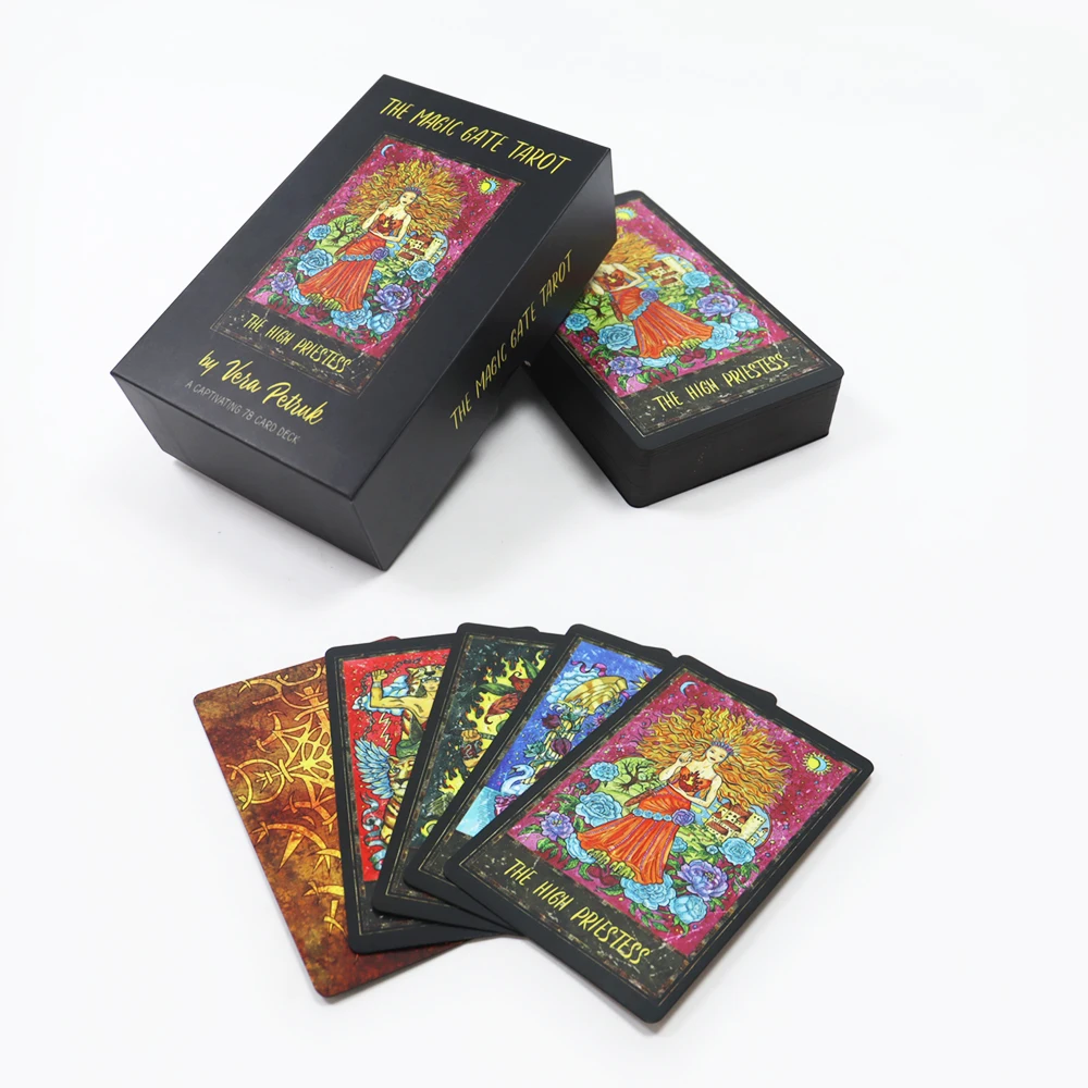 Best selling factory custom printing oracle gold foil deck high quality board game cards with rigid box
