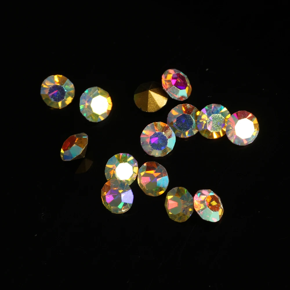 Rhinestones Decoration DIY Accessories Malachite Green Rhinestones Solid Color Glass Glitter Crystal Trim Rhinestones