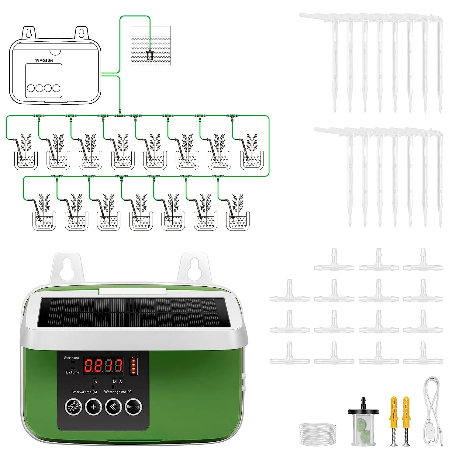 Plant Drip Irrigation Tool Intelligent Automatic Plant Watering System Smart Watering Machine pump Garden Equipment