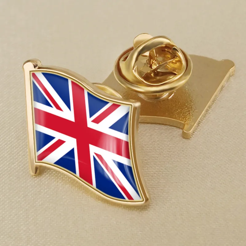 Fashion High Quality UK Flag Badge Pin World Flag Pins Custom Pins Metal Logo Badges Charm Button Badge For Men