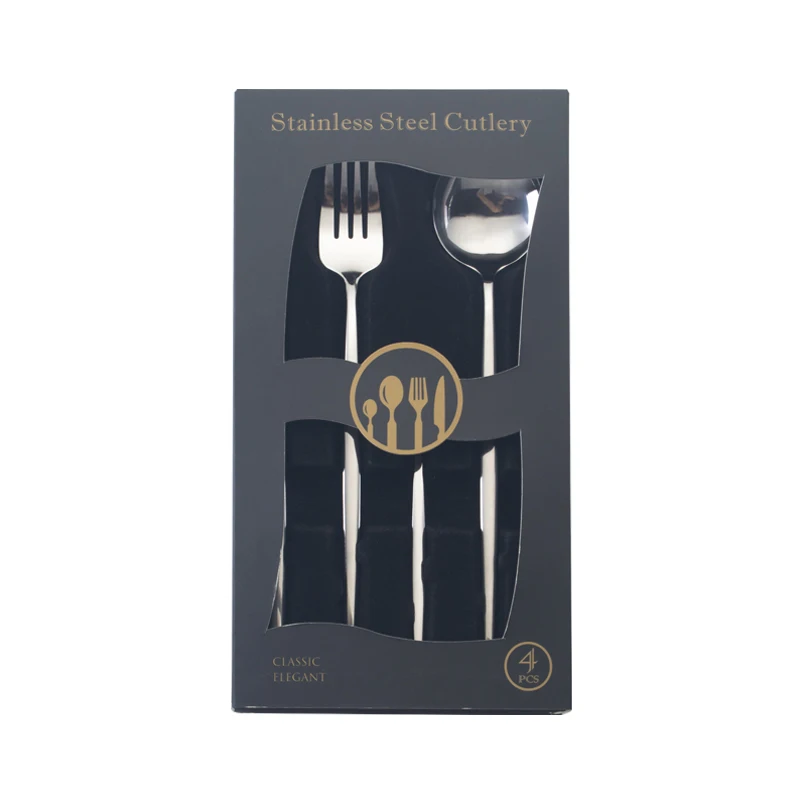 High quality  cheap price metal fork and spoon set stainless steel silverware set cutlery set