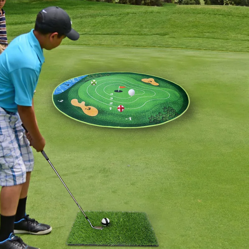 Golf Practice Chipping Game Putting Mat Golf Chipping Mat Indoor Hitting Golf Training Mat