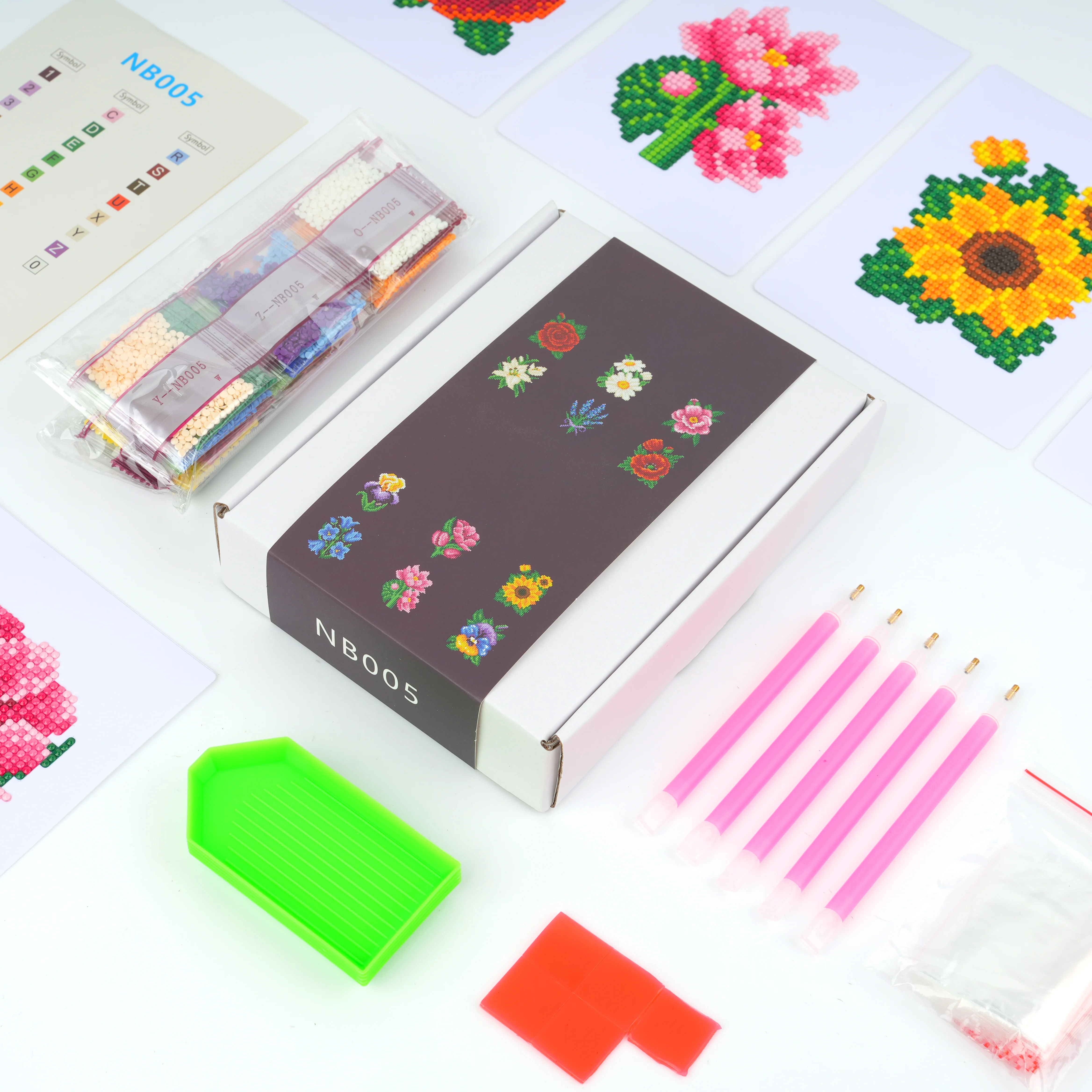 12-piece Mini Diamond Painting Flower DIY Small Diamond Painting Gift for Friends Diamond Painting Artwork