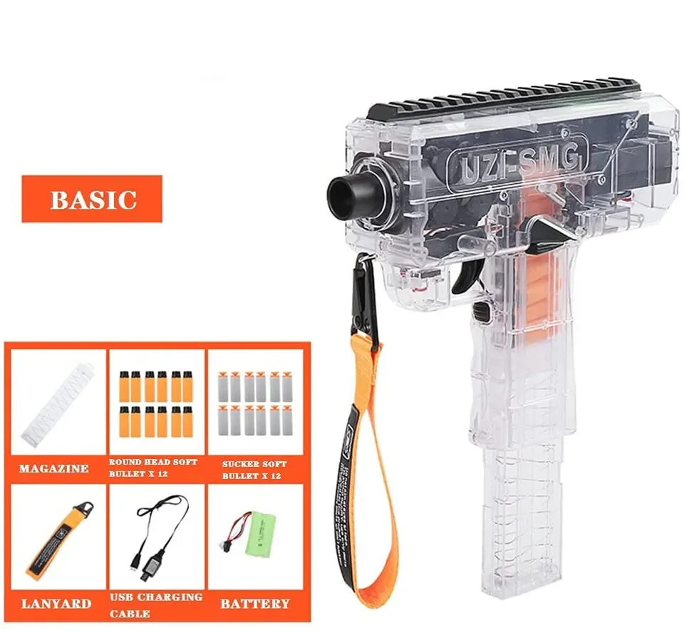 Outdoor Hot Sale 2023 New Submachine Gun EVA Soft Bullet SMG Burst Shooting Dart Electric Toy Gun