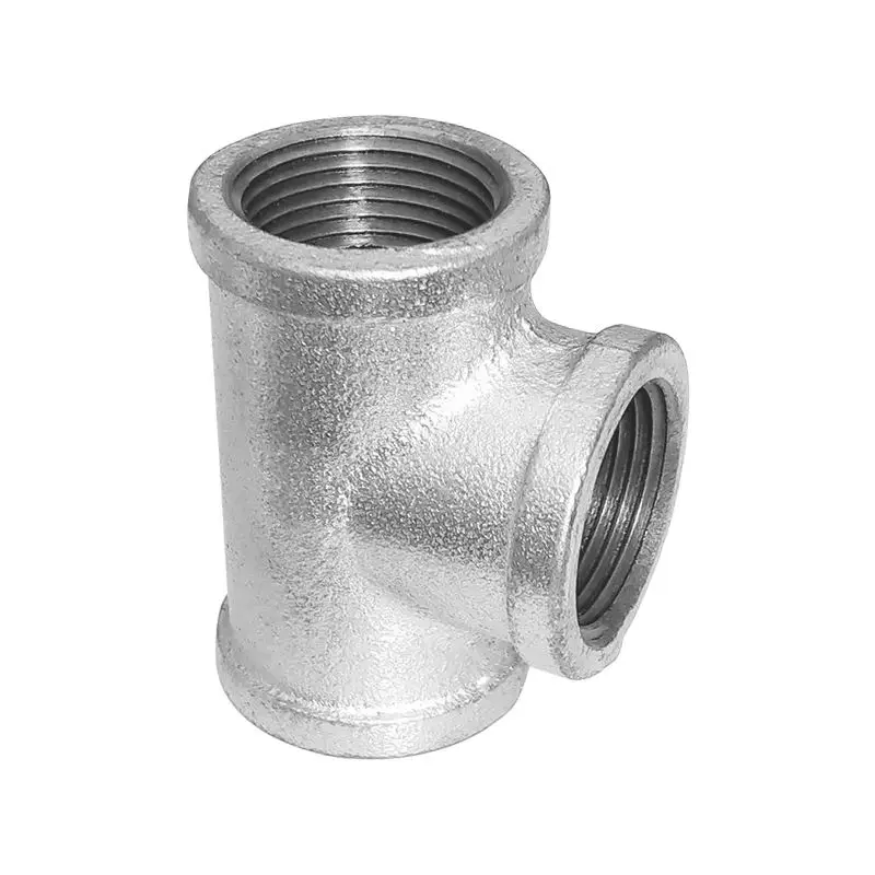 1/4 1/2 galvanised Malleable Cast Iron Pipe Fittings Tee