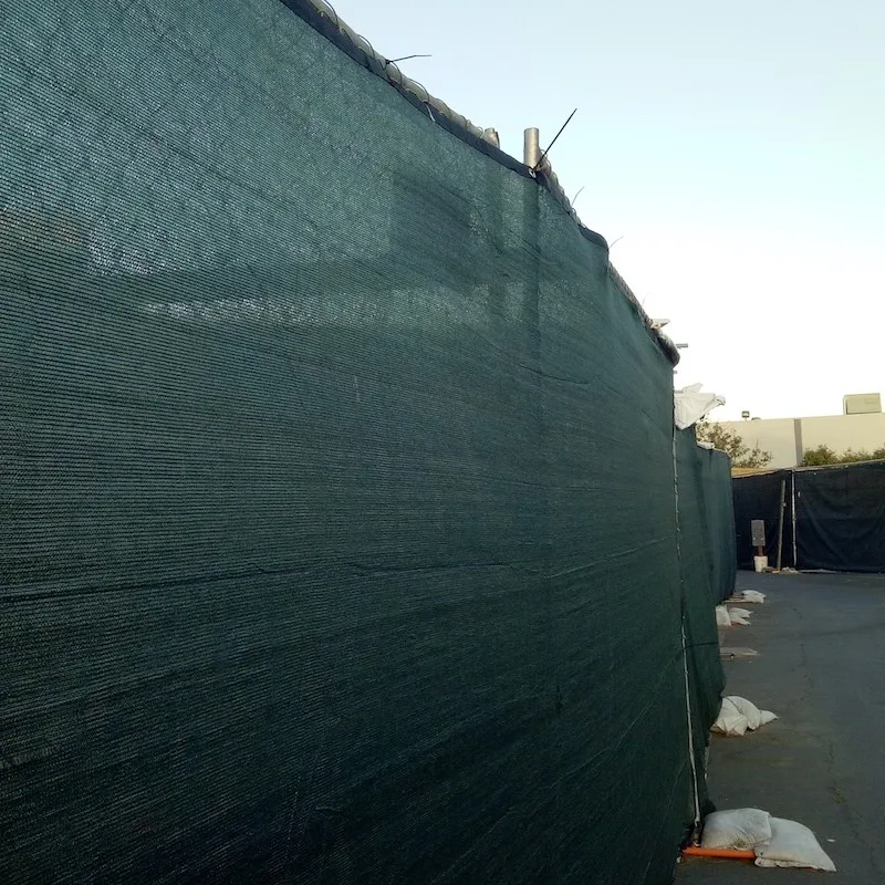 Heavy duty 240gsm windbreak privacy screen nets aluminum buttonholes windbreak nets