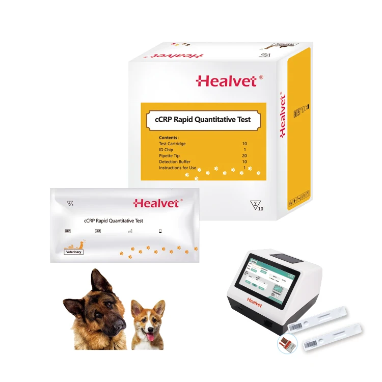 Healvet тест ветеринарный CRP хорошее качество кошачьи/каниновые реагенты ветеринарные животные Canine C-реактивный белок диагностические полоски